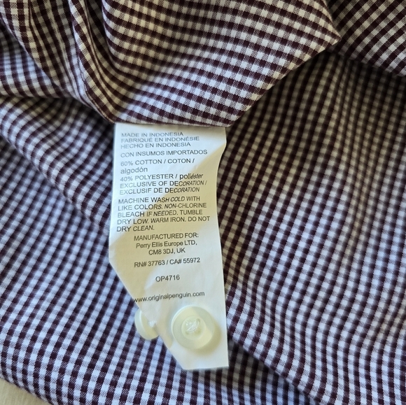 Original Penguin Classic Fit Long Sleeve Dress Shirt Size Medium - Picture 11 of 11